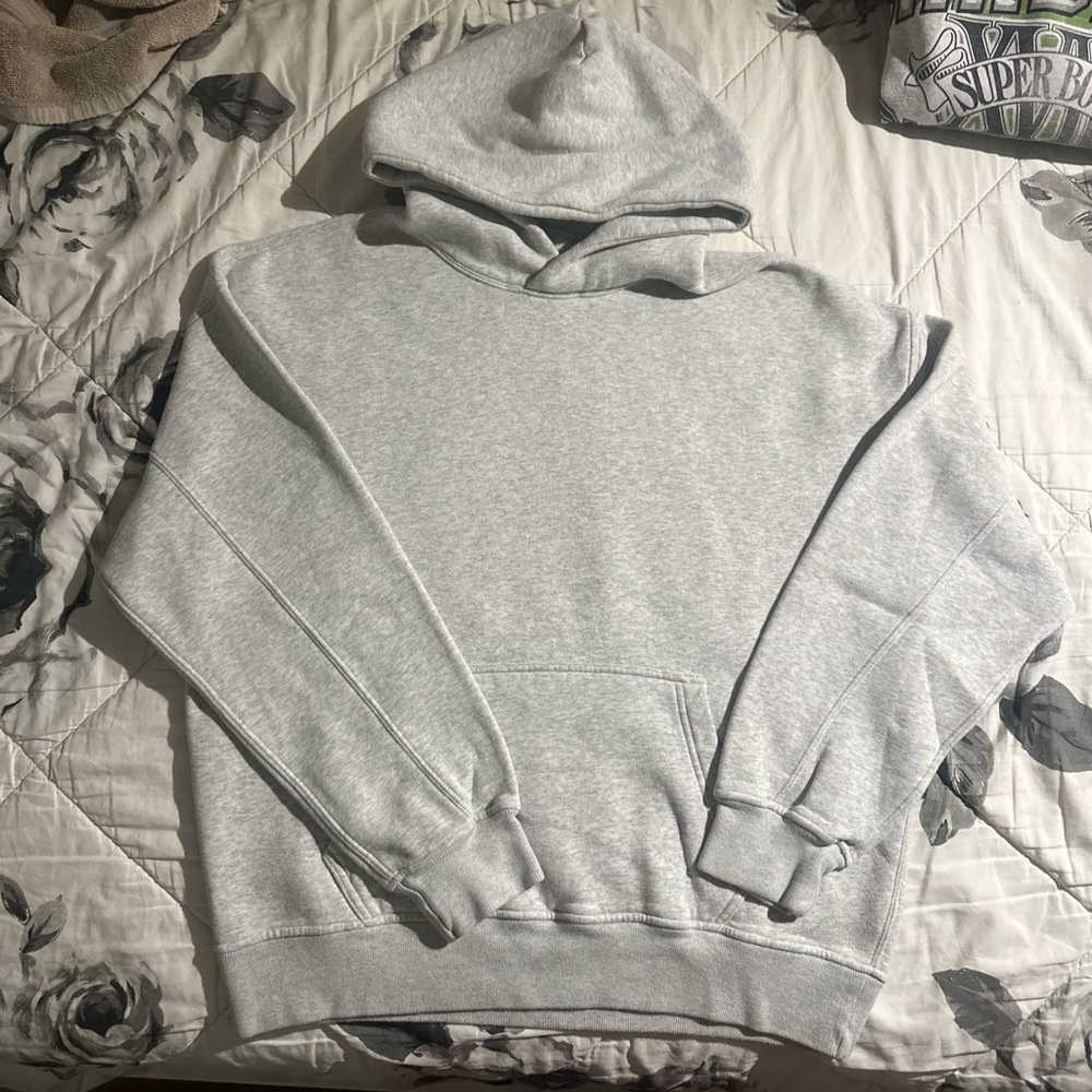 Abercrombie & Fitch Essential Popover Hoodie in Gray